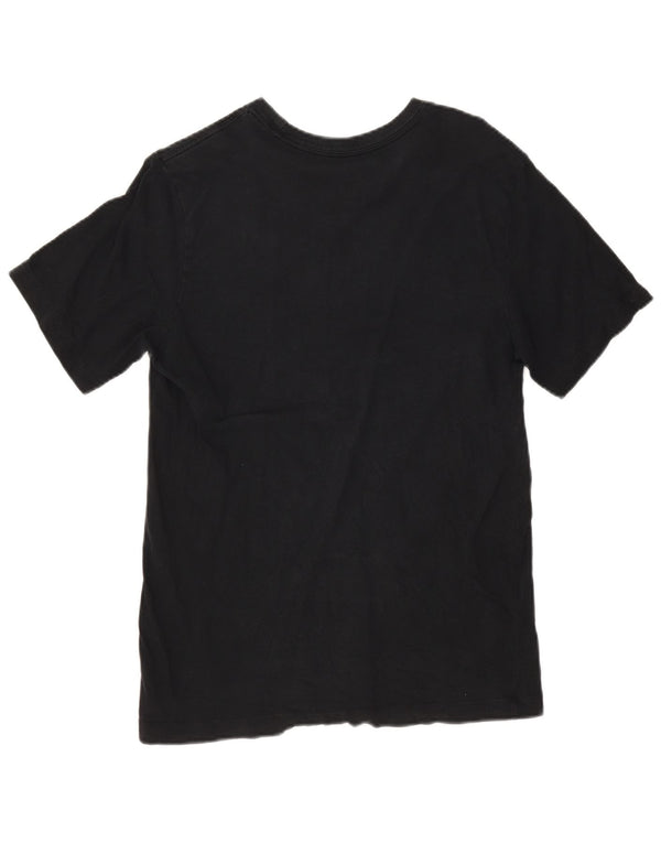 Nike Camiseta gráfica de ajuste estándar para hombre, talla pequeña, algodón negro