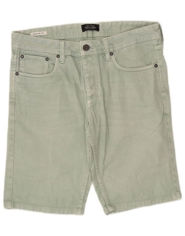 Jack & Jones Hombre Pantalones Cortos De Mezclilla De Corte Regular Medio W32 Algodón Verde
