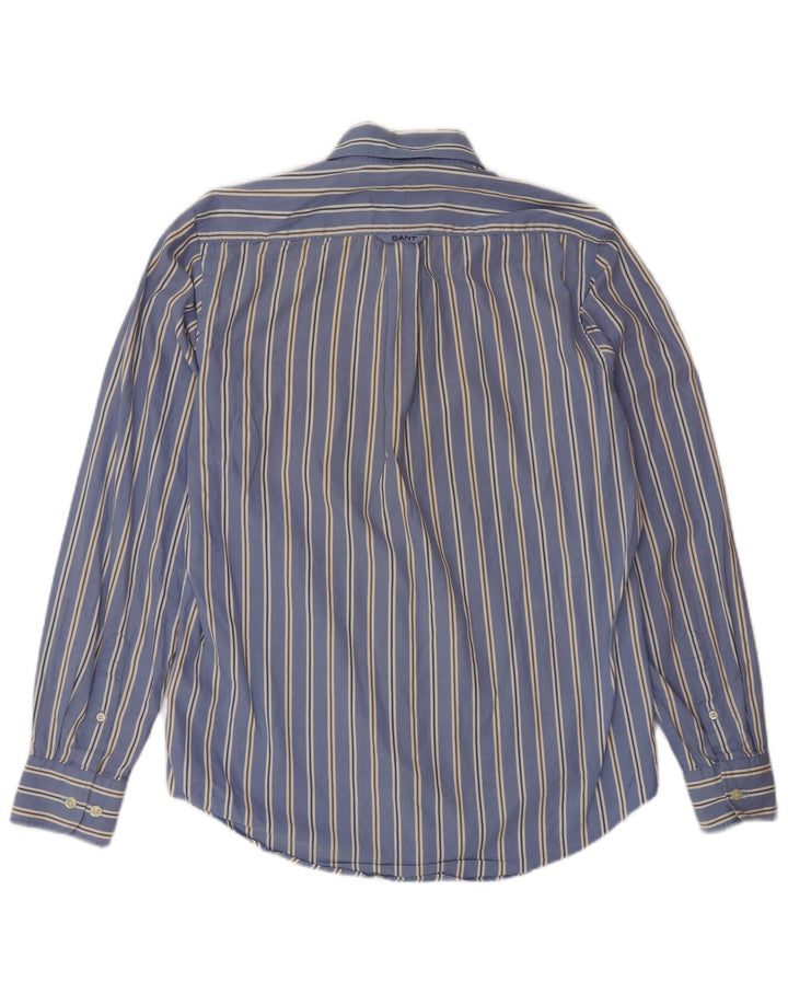 Camisa Gant Regular Fit De Algodón A Rayas Azul Pequeño |
