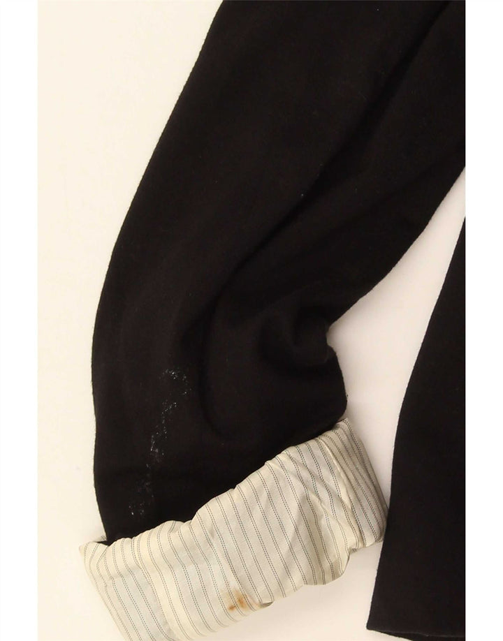 Zara Mujer Chaqueta Blazer De 1 Botón UK 6 XS Viscosa Negra