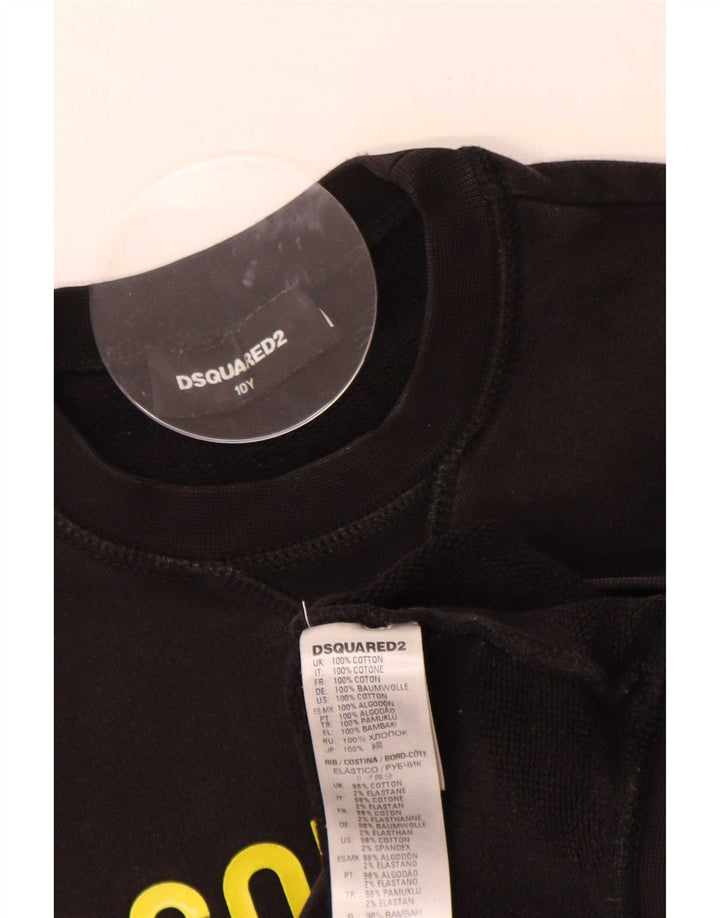 Dsquared2 Sudadera con estampado gráfico para niños 9-10 años Algodón negro