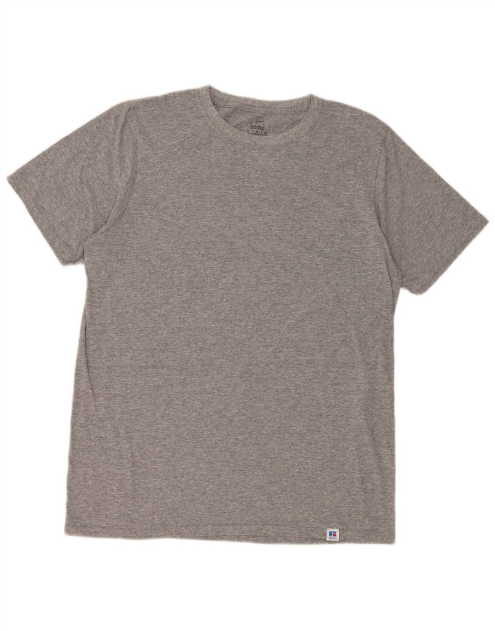 Camiseta Russell Athletic para hombre Top de algodón moteado gris medio