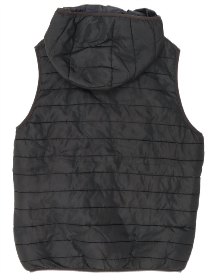 Jack & Jones Chaleco acolchado con capucha para hombre UK 36 Small Poliéster negro