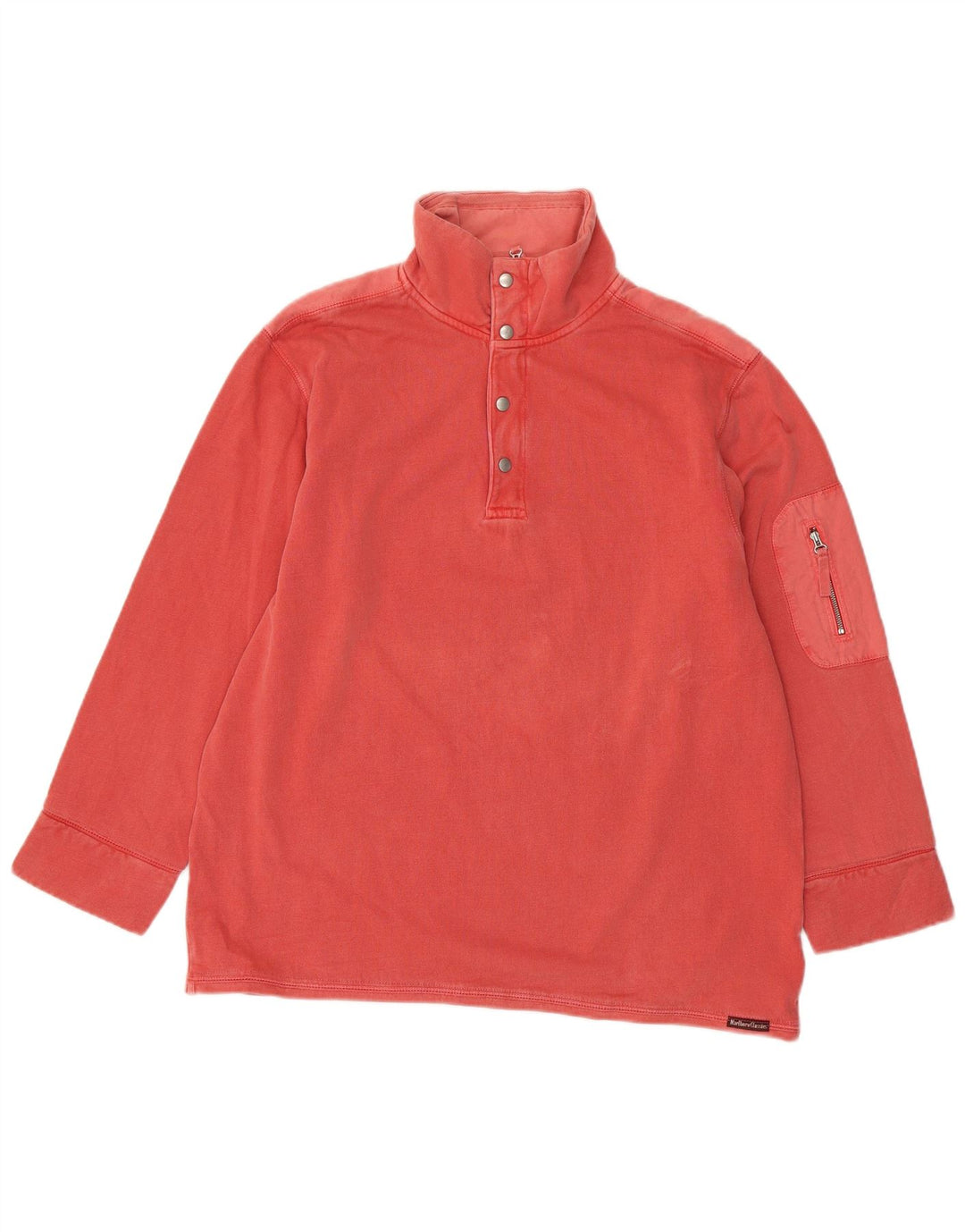 Marlboro Classics - Sudadera con cuello y cremallera para hombre, talla 2XL, algodón rojo