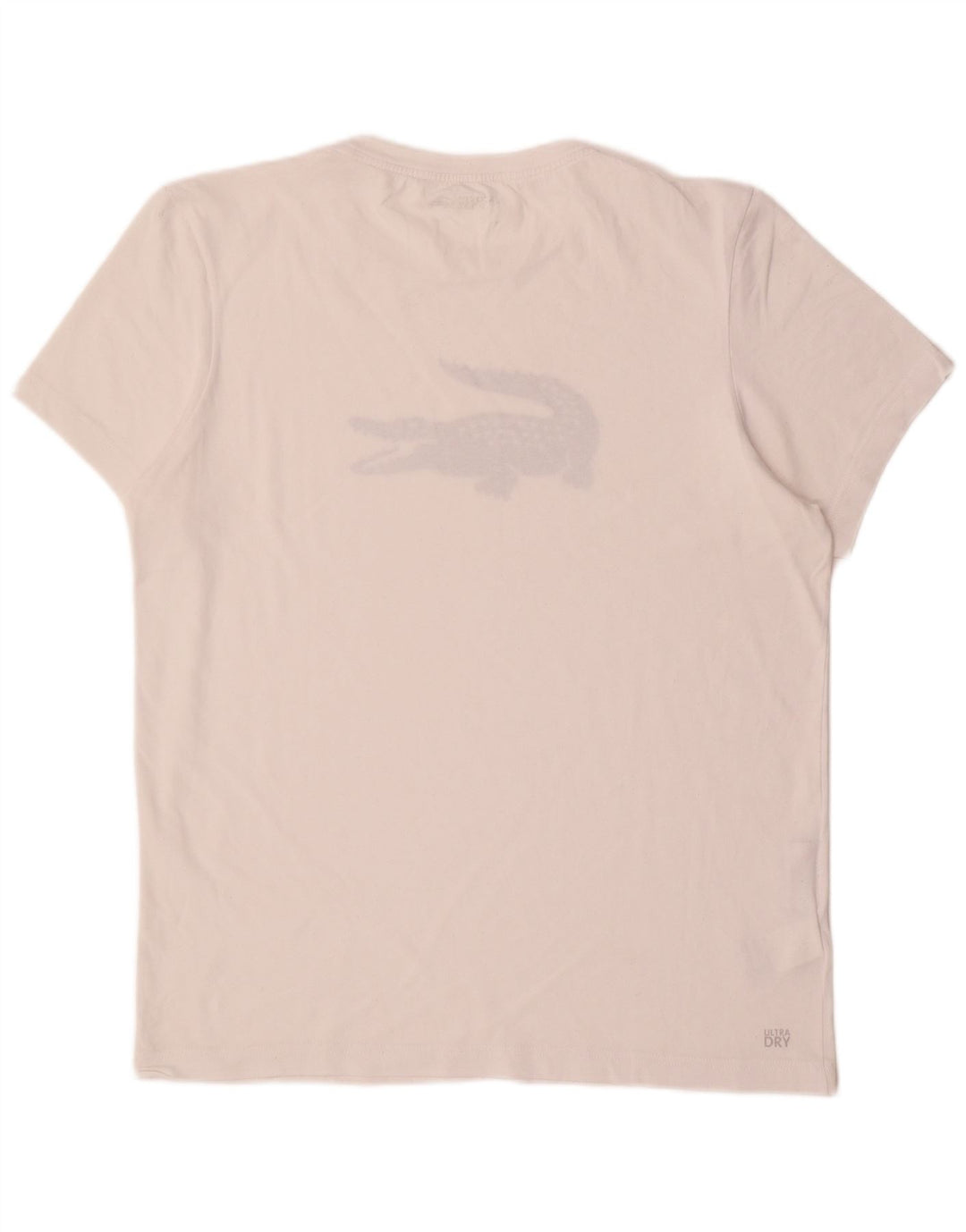 LACOSTE Camiseta gráfica para hombre talla superior 5 algodón blanco grande