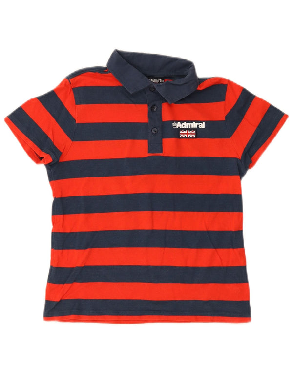 Admiral Polo para niño 9-10 años Algodón a Rayas Rojo