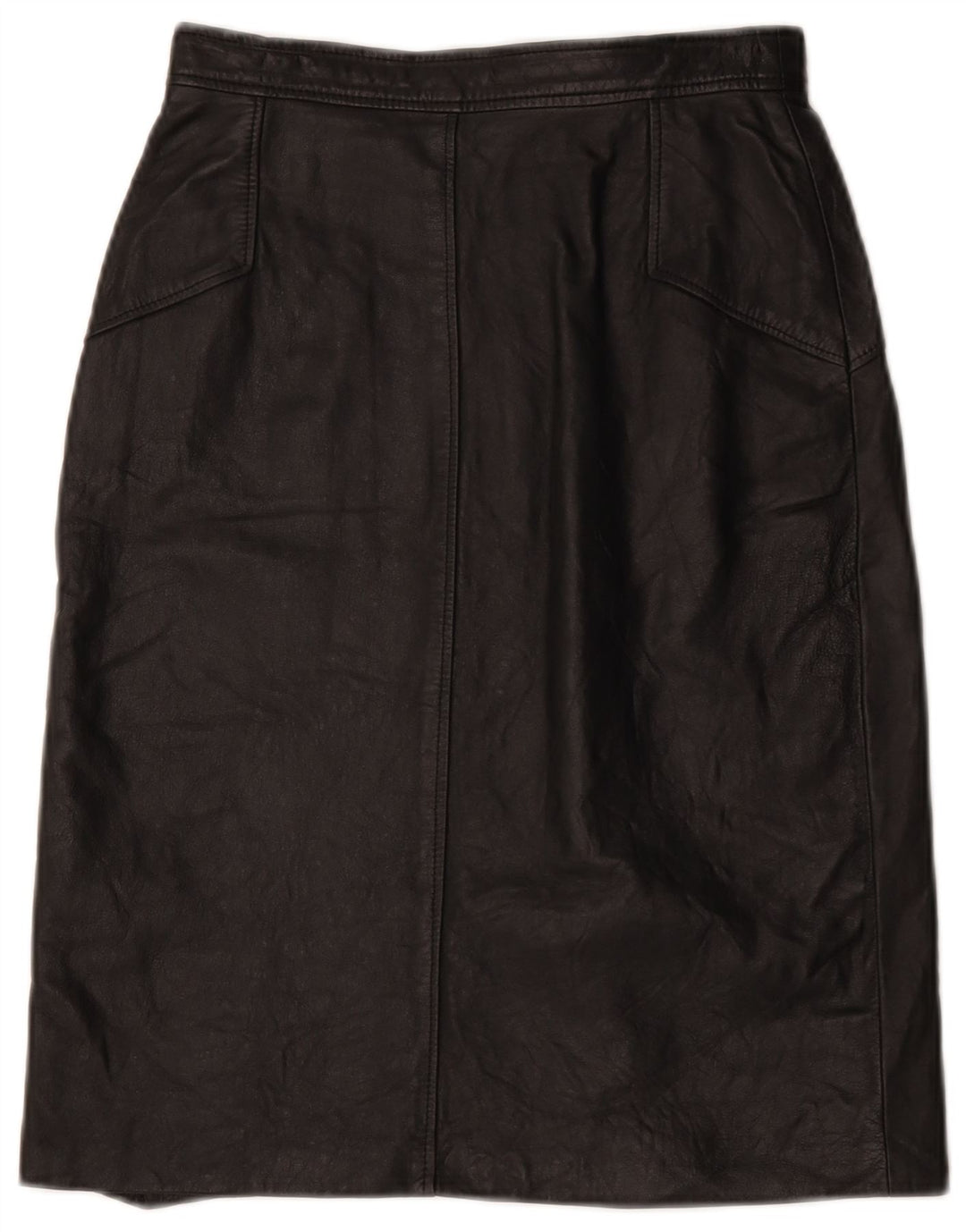 Falda recta vintage para mujer EU 38 Mediana W26 Negro