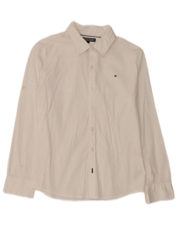 Tommy Hilfiger Camisa Niño 11-12 Años Blanco Algodón