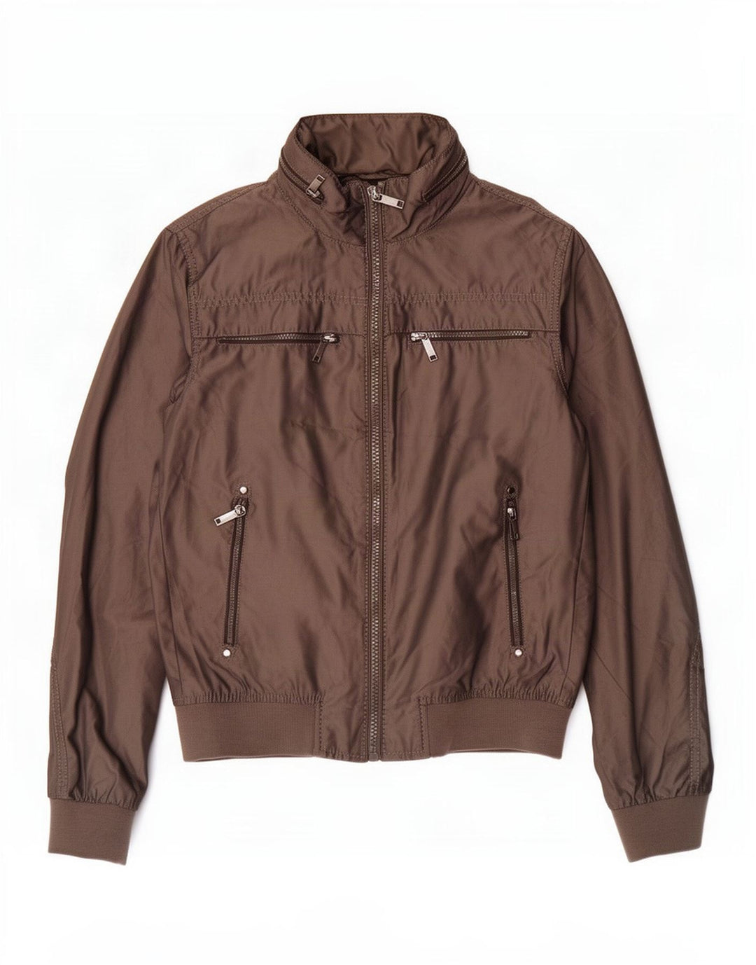 Zara Mens Chaqueta Bomber Con Capucha Reino Unido 40 Grande Gris
