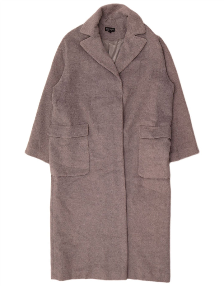 Topshop Abrigo extragrande para mujer UK 12 Poliéster gris medio