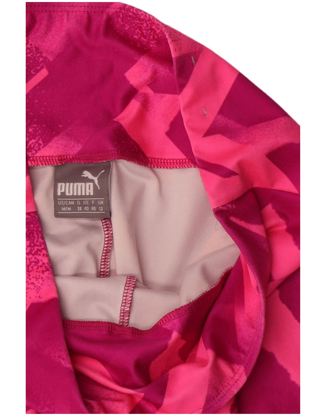 Puma Leggings para mujer UK 12 Mediano Rosa Geométrico