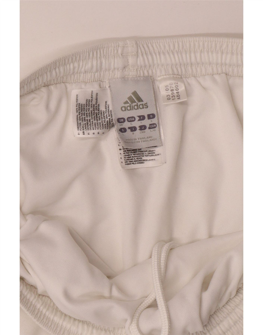 ADIDAS Hombre Climalite Sport Shorts XL Blanco Poliéster