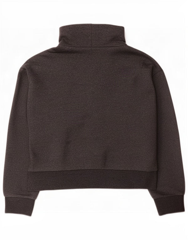 Zara Mujer Crop Oversize Sudadera Jumper UK 18 XL Gris Algodón