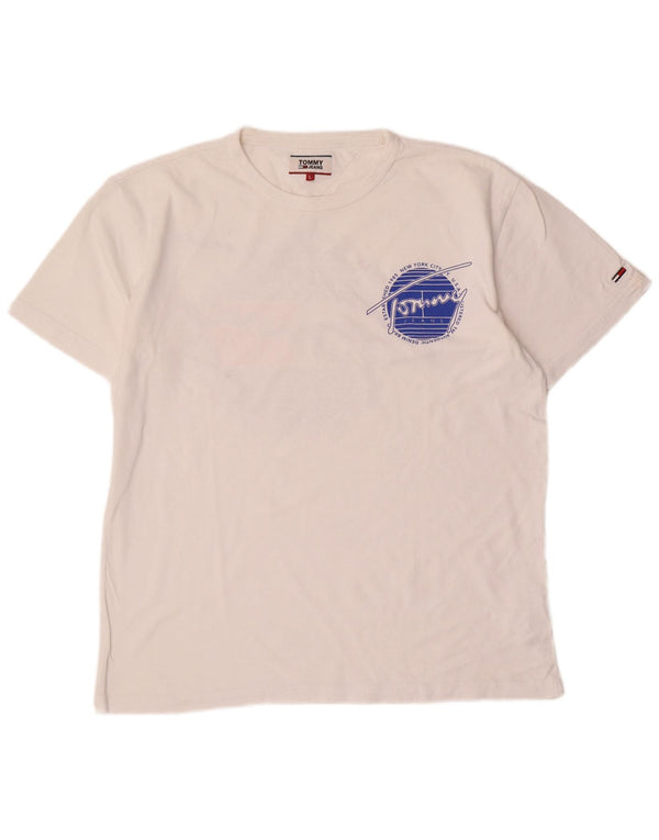 TOMMY HILFIGER Camiseta gráfica para hombre Top grande de algodón blanco