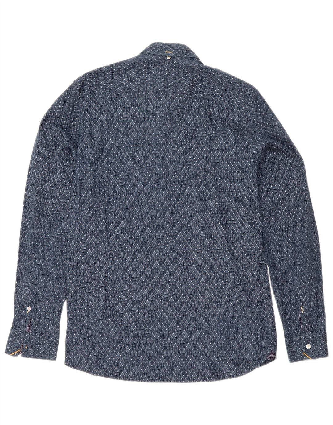 Ted Baker Camisa para hombre Talla 3 Mediana Azul marino Algodón floral