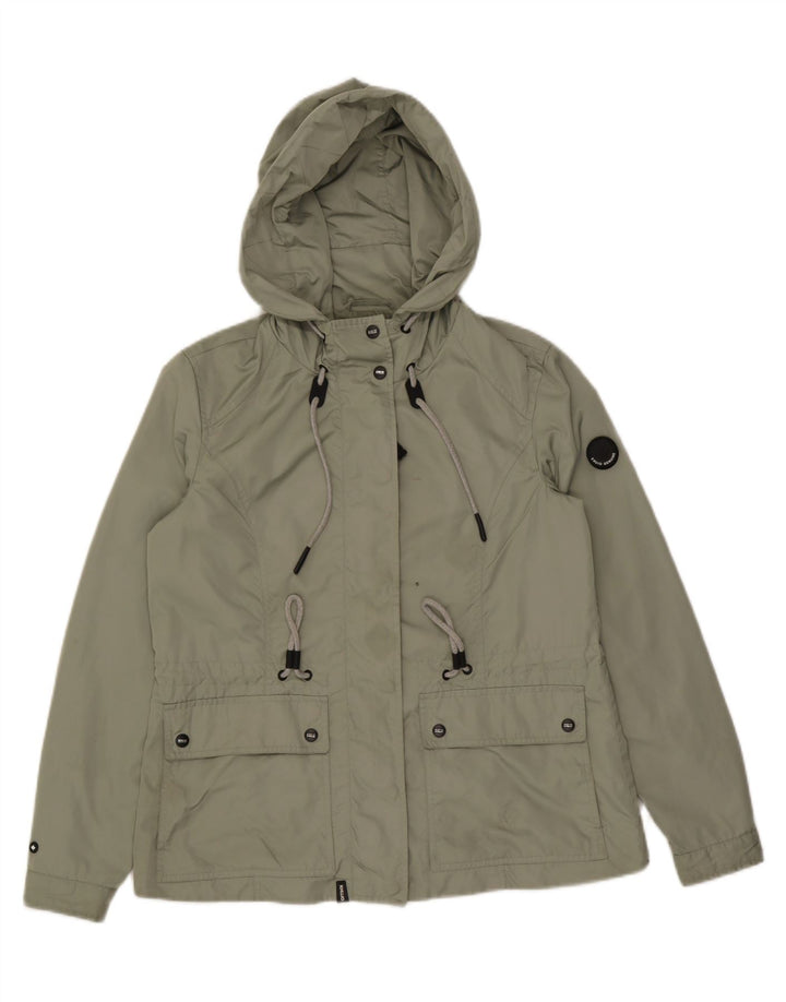 KHUJO Chaqueta utilitaria con capucha para mujer UK 44 Poliéster verde medio
