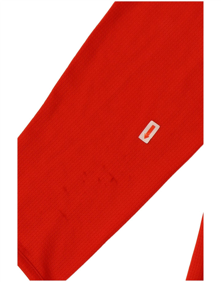 Puma Camiseta de manga larga para hombre, color rojo medio, color block