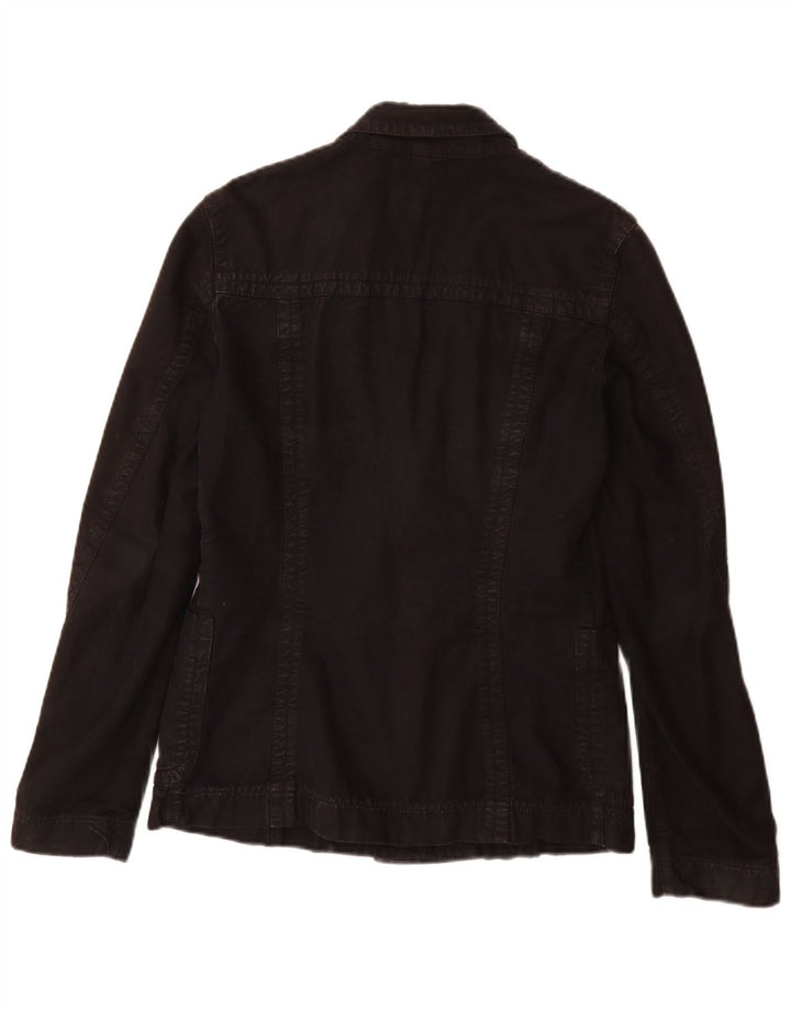 Calvin Klein Jeans Chaqueta Blazer de 2 Botones para Mujer UK 44 Grande Algodón Negro