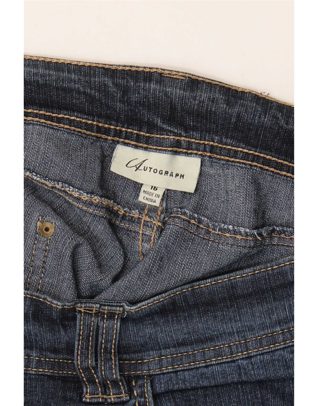 Marks & Spencer Vaqueros Bootcut para Mujer UK 40 Large W36 L30 Azul Marino