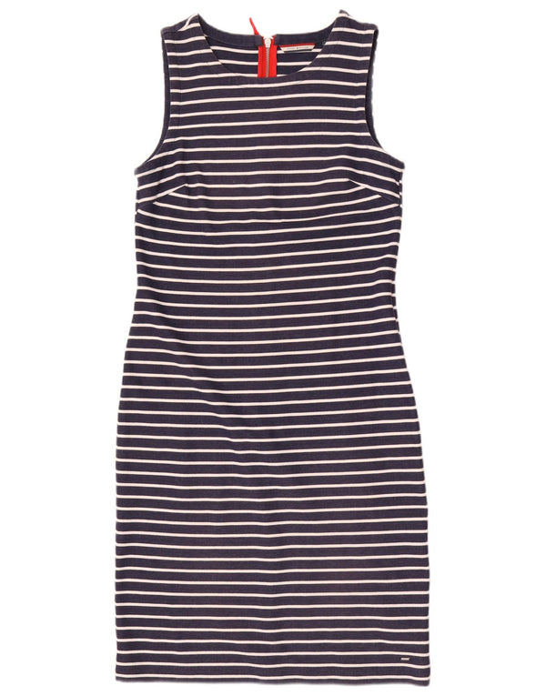Tommy Hilfiger Vestido tubo sin mangas para mujer UK 44 Grande Azul marino Rayas
