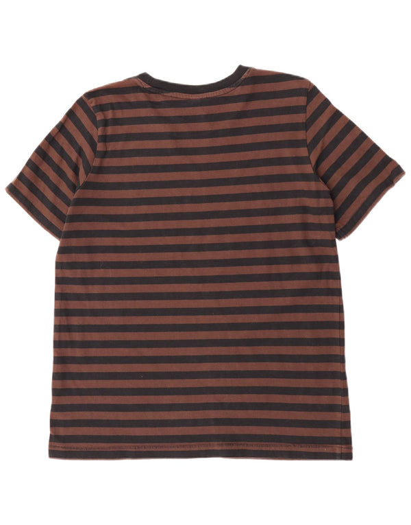 G-Star Hombre Camiseta Top Grande Algodón A Rayas Marrón