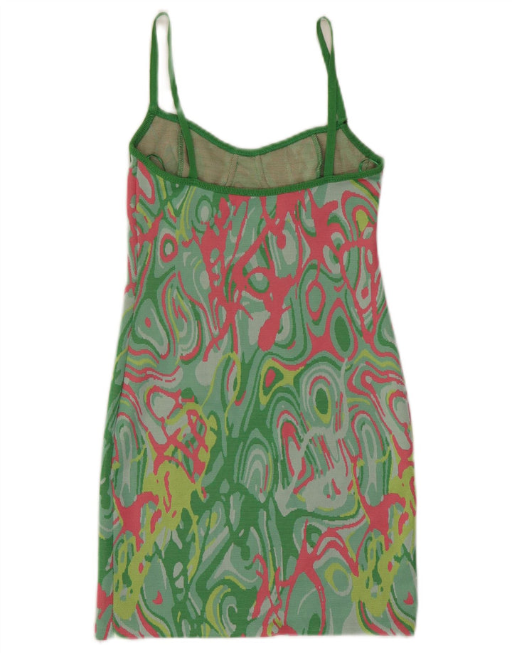 Zara Vestido Vaina Con Estampado Abstracto Para Mujer UK 8 Small Multicolor