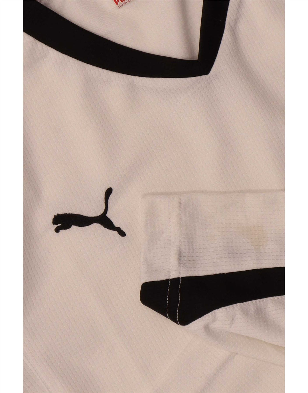 Puma Camiseta para mujer Top UK 40 Grande Blanco Colorblock Poliéster