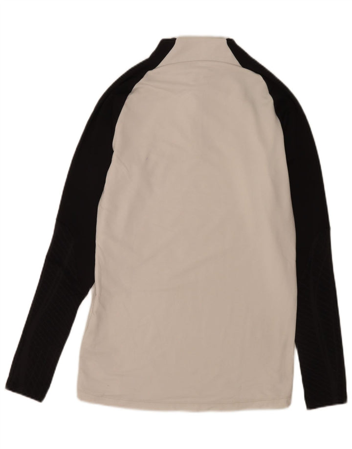Nike Dri Fit - Chándal con cuello y cremallera para hombre, talla pequeña, color blanco