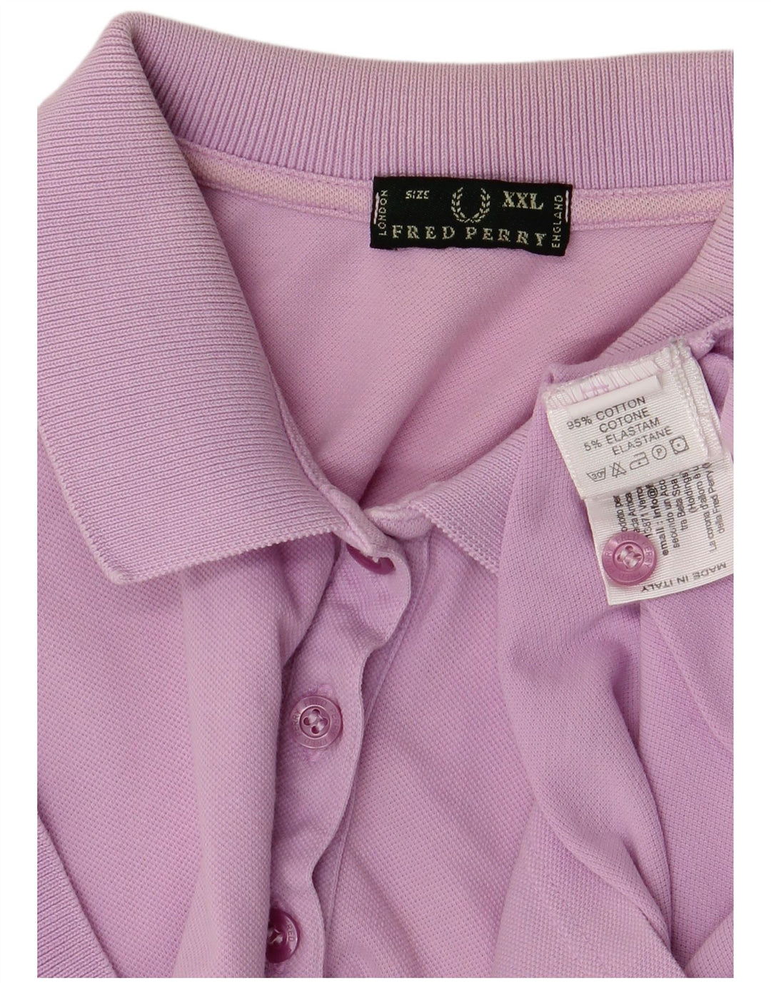 Fred Perry Polo para Mujer UK 20 2XL Algodón Púrpura