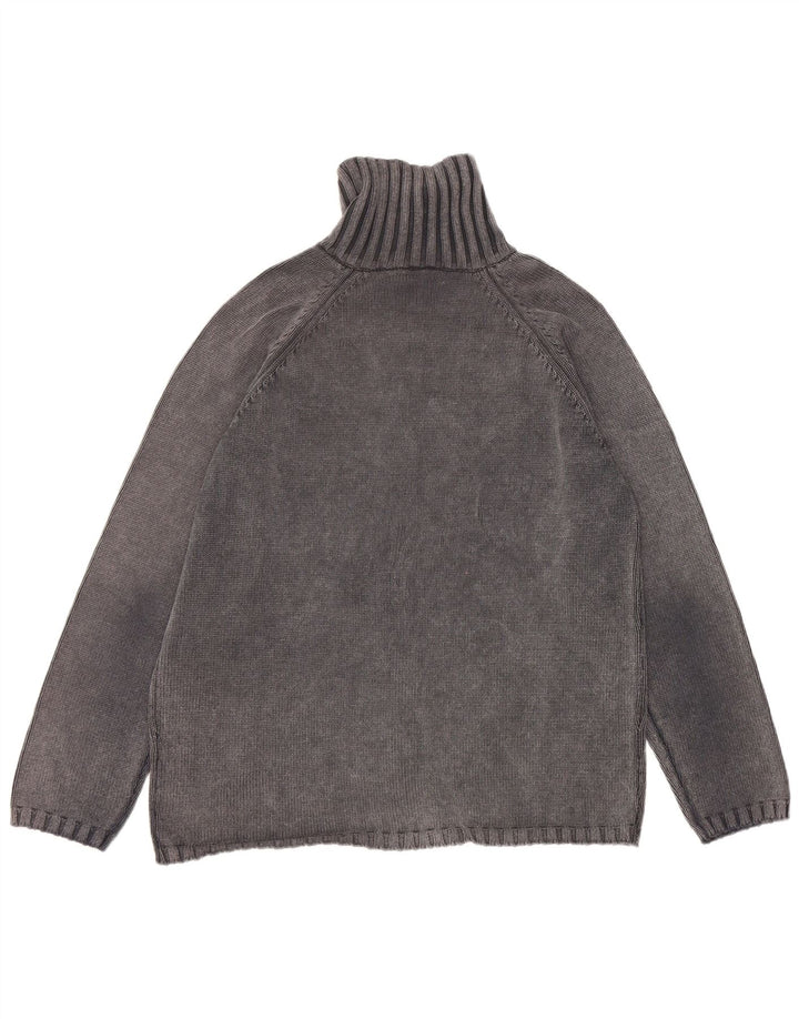 Zara Hombre Cárdigan Sueter Grande Gris Algodón