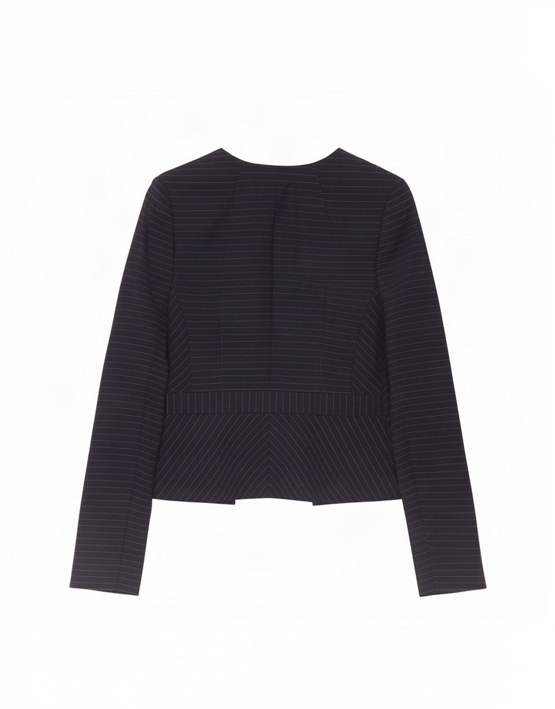 Hobbs Chaqueta tipo blazer abierta para mujer UK 8 Small Azul marino Poliéster a rayas
