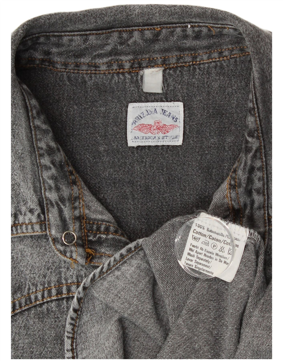 Arizona Camisa Vaquera Hombre XL Algodón Gris