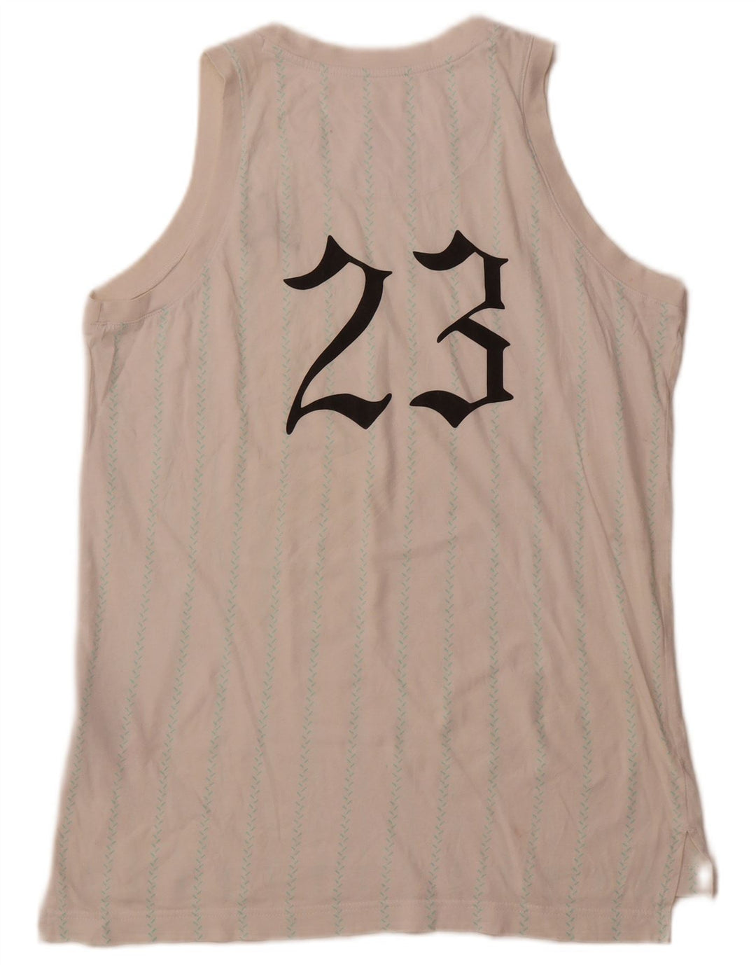 JORDAN Camiseta sin mangas estampada para niños 13-14 años XL Algodón a rayas blanco roto