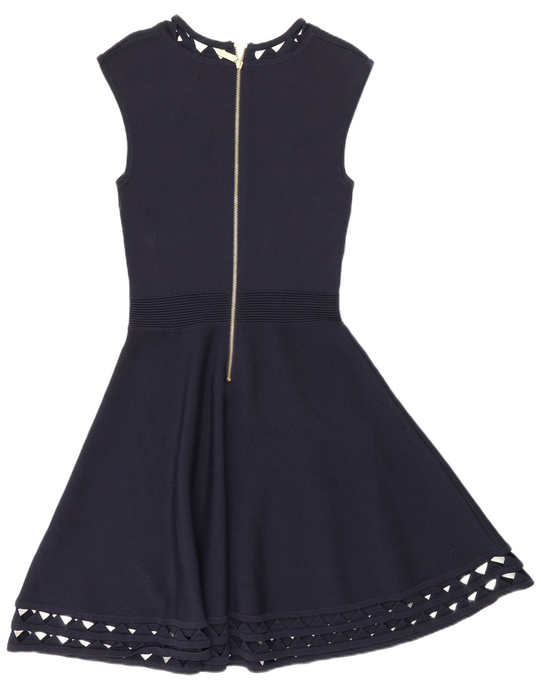 Ted Baker Vestido de corte entallado para mujer, talla 2, talla pequeña, viscosa azul marino