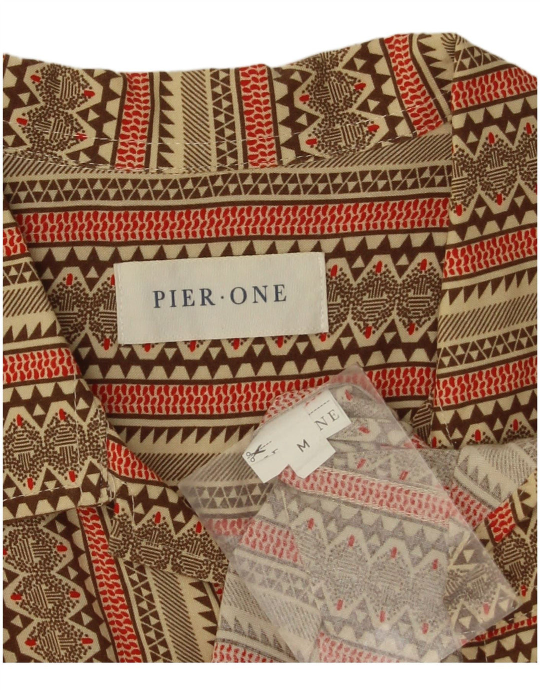 Camisa de manga corta Pier One Hombre Rayas caqui medianas