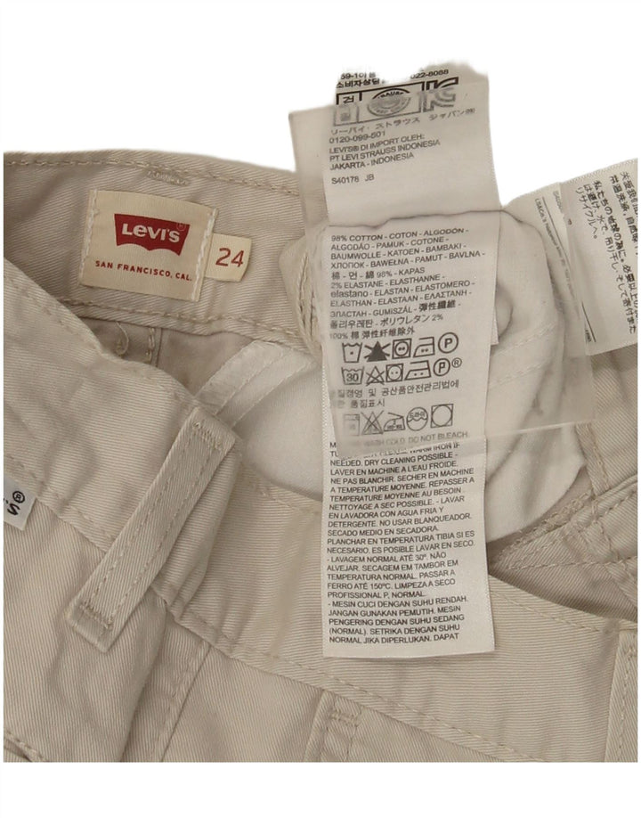 Shorts chinos Levi's Mujer W24 XS Algodón beige