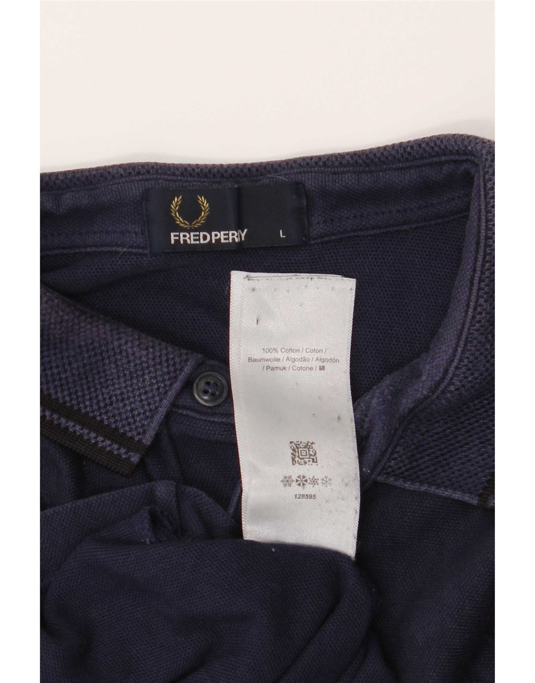 Fred Perry Polo Para Hombre Grande Azul Marino Algodón