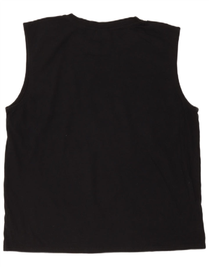 Fila Hombre Chaleco Top 2XL Algodón Negro