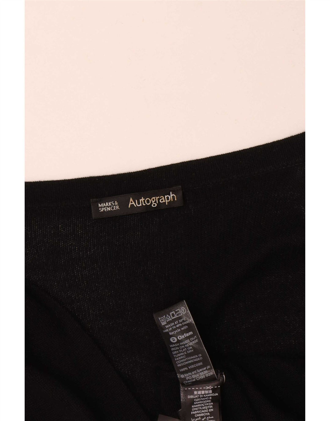 Marks & Spencer Suéter tipo cárdigan autógrafo para mujer UK 46 Grande Negro