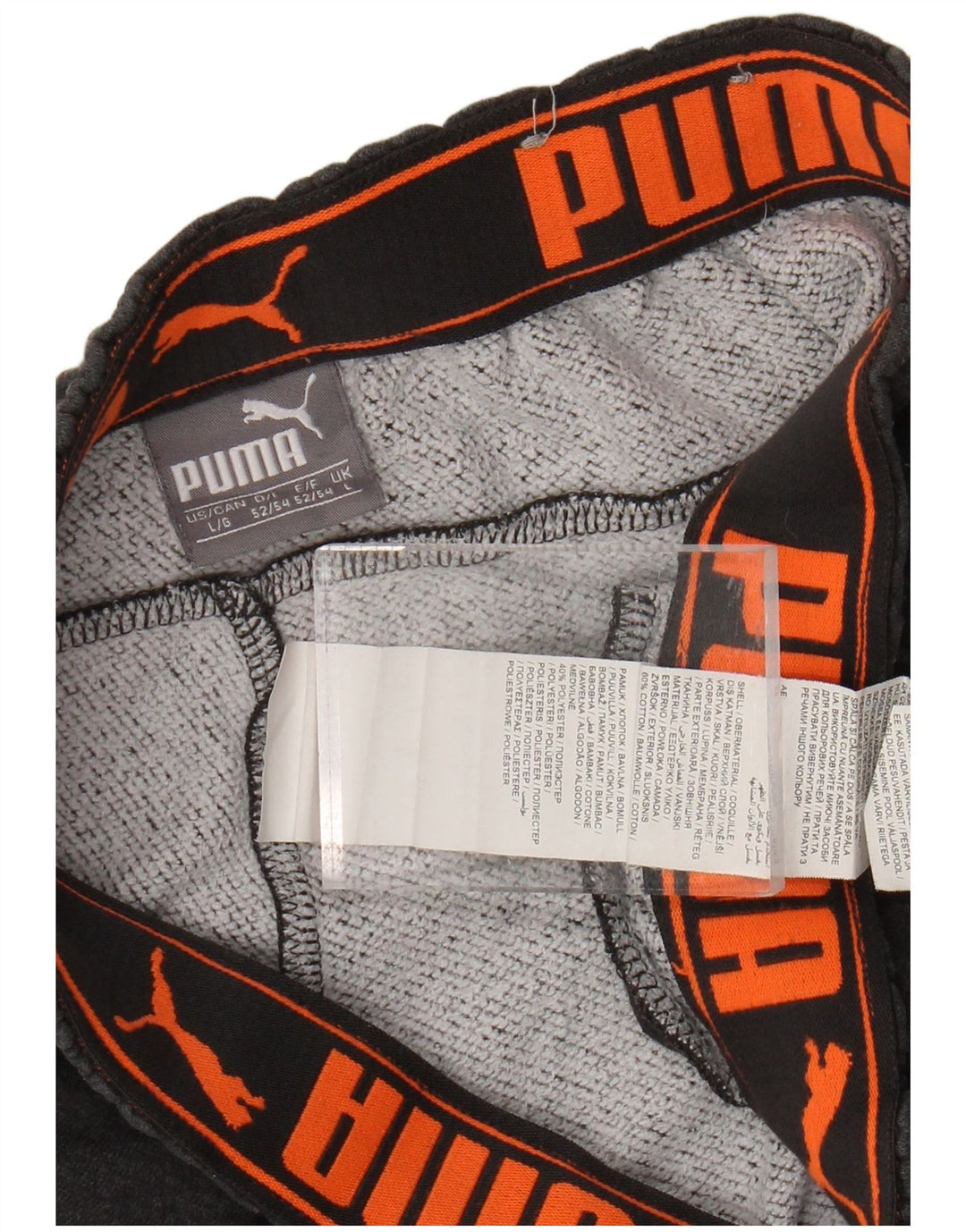 Puma Hombre Graphic Chándal Pantalones Joggers Grande Gris Algodón Deportes