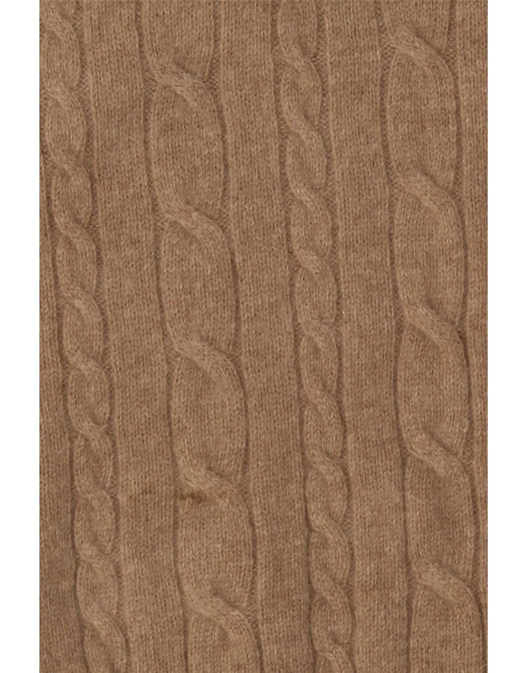 Jersey con cuello en V para hombre con hojas verdes de lana beige medio