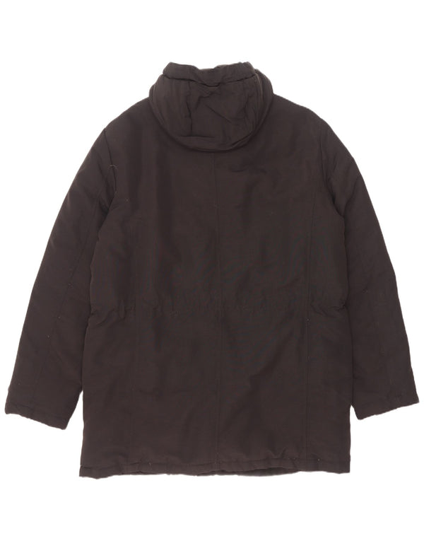 Geox Hombre Respira Abrigo acolchado con capucha UK 44 2XL Poliamida negra
