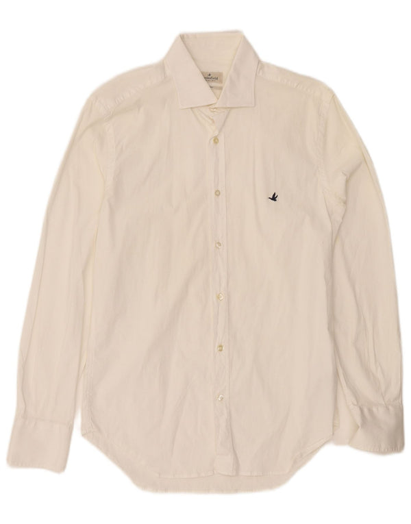 Camisa Brooks Brothers Hombre Mediana Algodón Blanco
