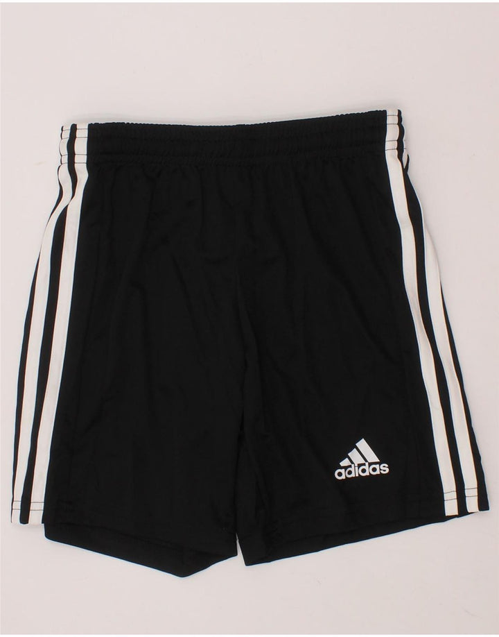 ADIDAS Boys Aeroready Sport Shorts 7-8 Years  Black Polyester Vintage Adidas and Second-Hand Adidas from Messina Hembry 