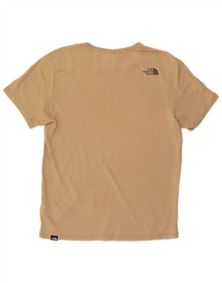 The North Face Hombre Camiseta Gráfica Top Algodón Beige Medio