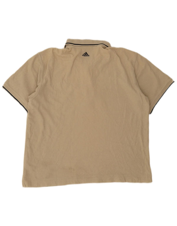 Adidas Polo para hombre de algodón a rayas beige grande