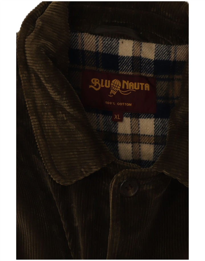 Blu Nauta Chaqueta de pana para hombre UK 42 XL Algodón marrón