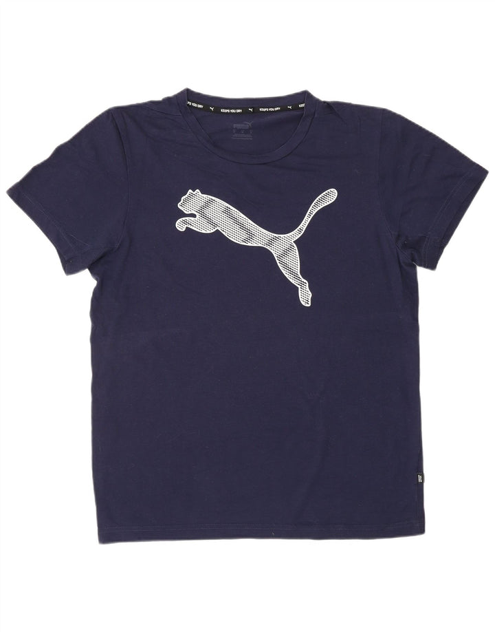 PUMA Camiseta gráfica para hombre Top azul marino mediano