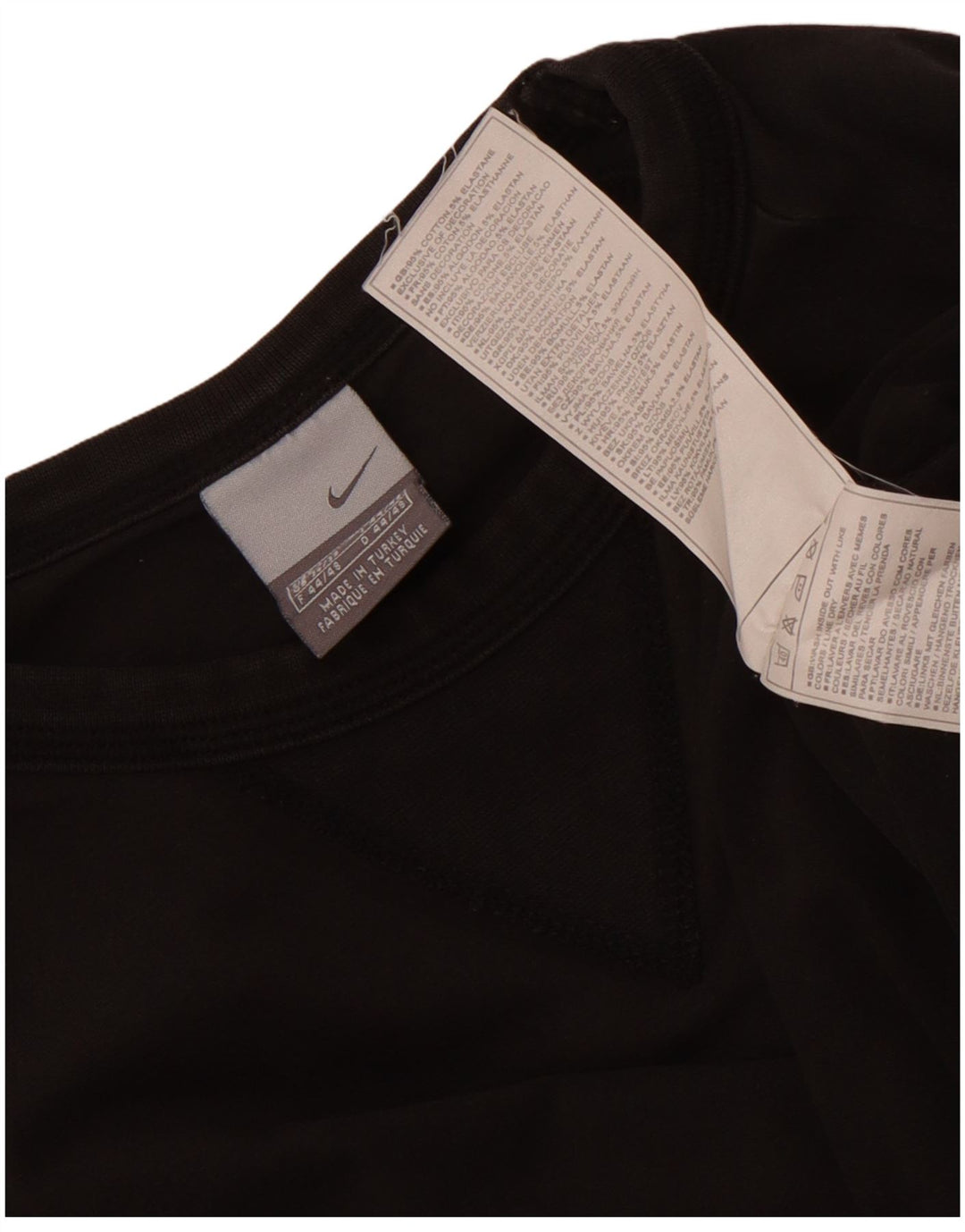 Nike Camiseta de manga larga para hombre UK 36/38 Small Black Cotton