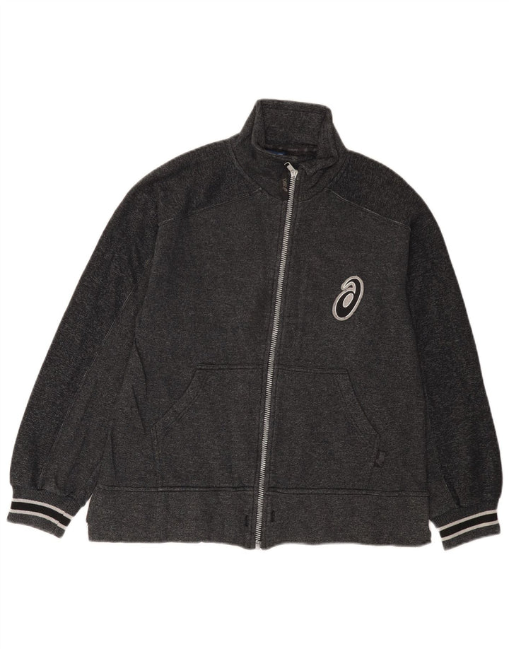Asics Mens Graphic Chándal Top Chaqueta Pequeño Gris